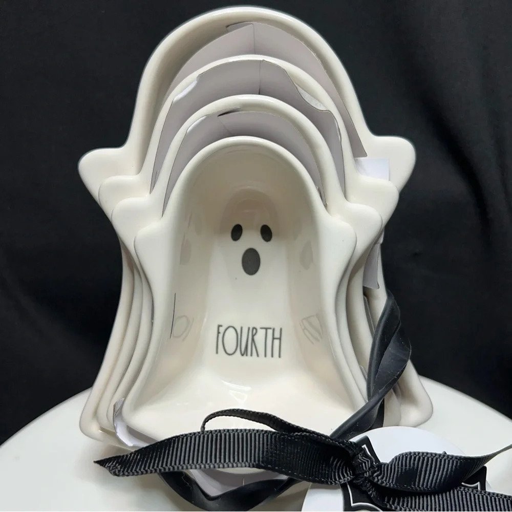 Rae Dunn Halloween 2024 Purple Luster Beware Canister & Ghost Measuring Cups - Picture 15 of 15
